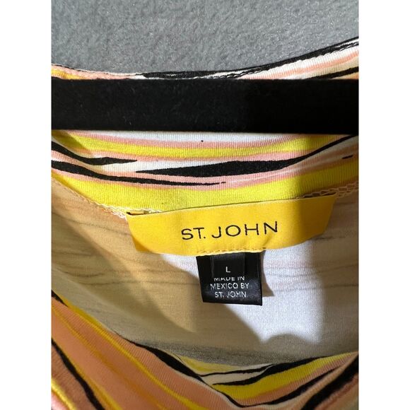 ST JOHN Sport Brown Scoop Neck Sweater Top (L) - Picture 4 of 6